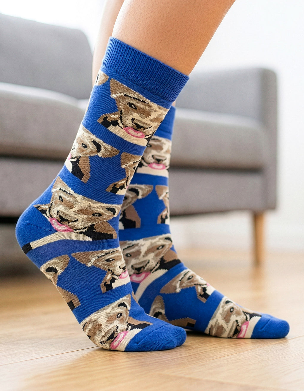 Meia Divertida Estampada Oddo Cano Longo Cachorro Vira Lata