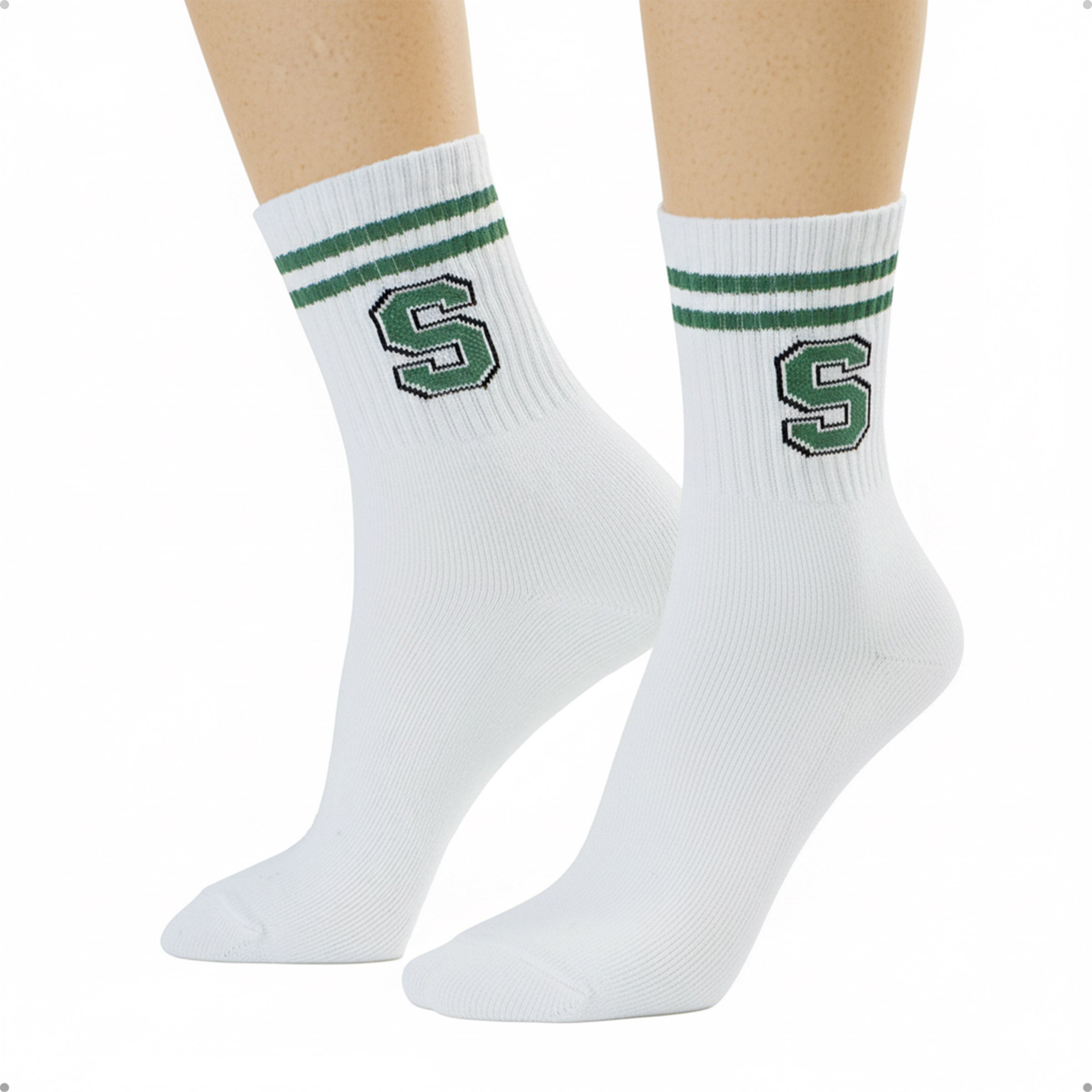 Meia Divertida Estampada Oddo Cano Longo Branca Número 5