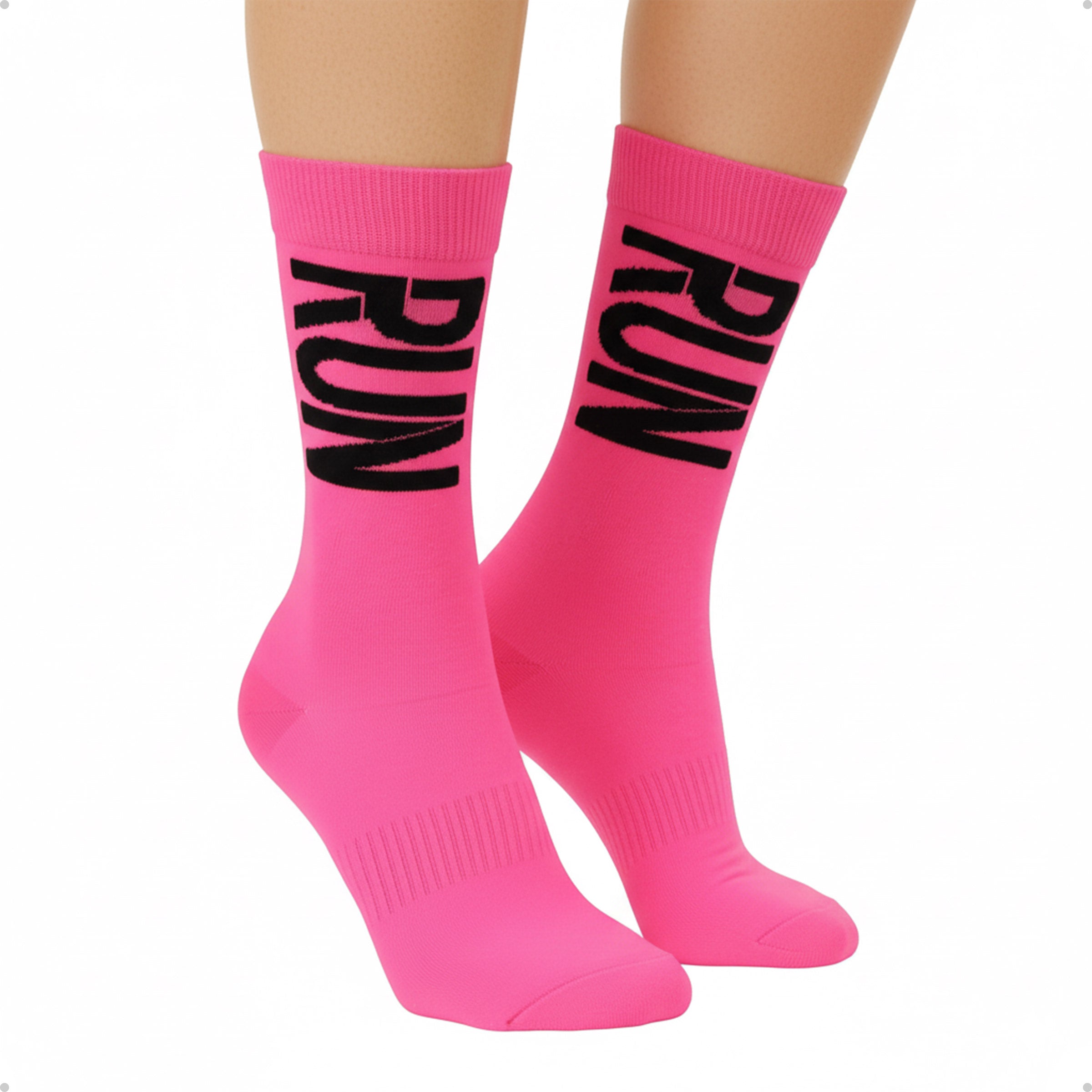 Meia Divertida Estampada Oddo Cano Longo Rosa Run