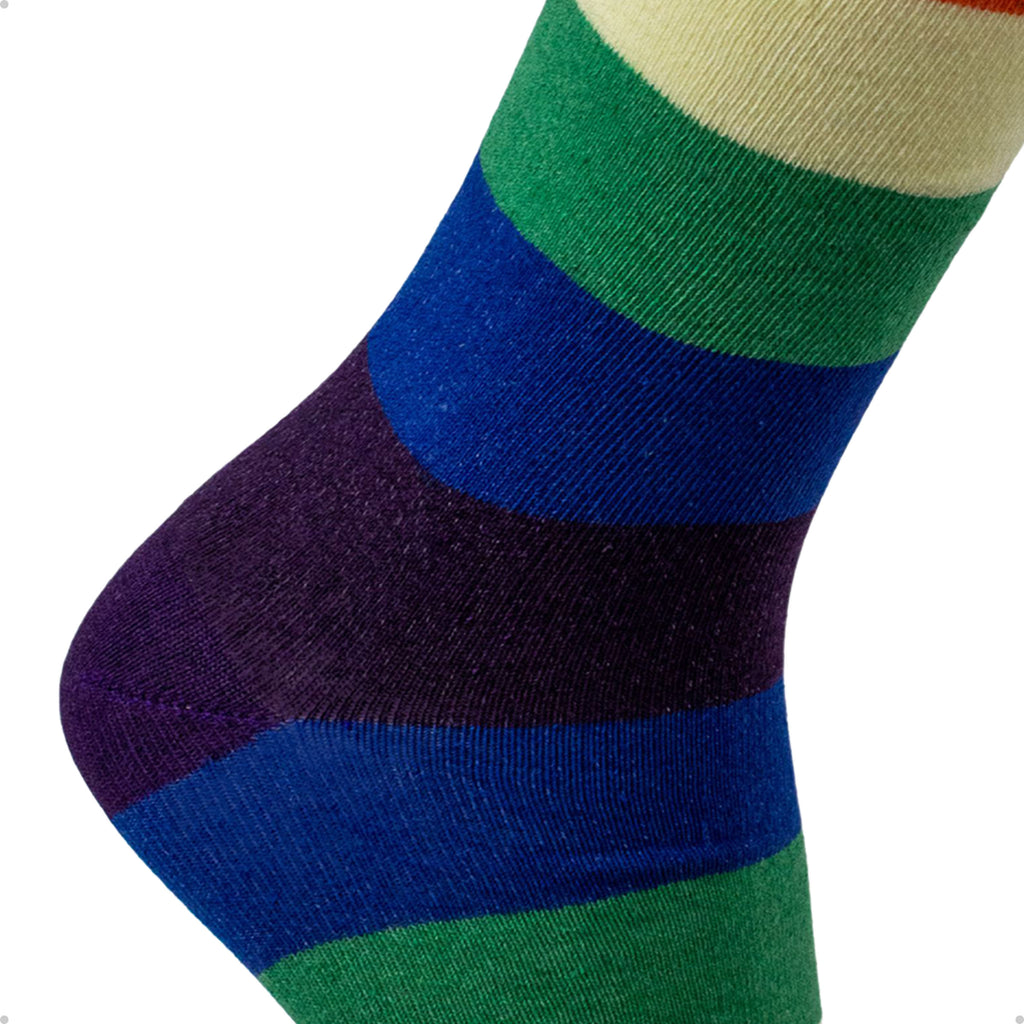 Meia Divertida Estampada Oddo Cano Longo Listrado Arco Iris LGBTQIA+