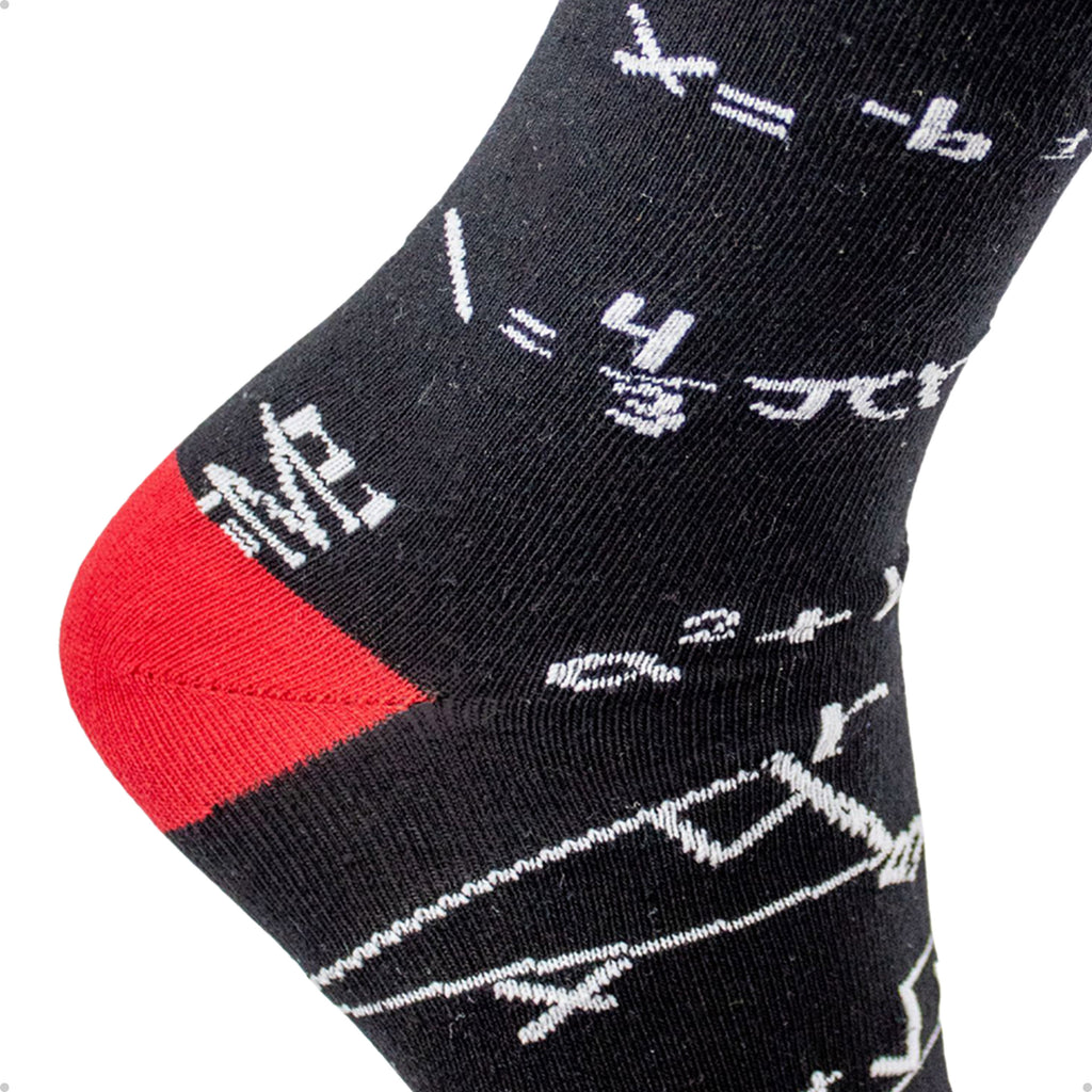 Meia Divertida Estampada Oddo Cano Longo Equação Matemática