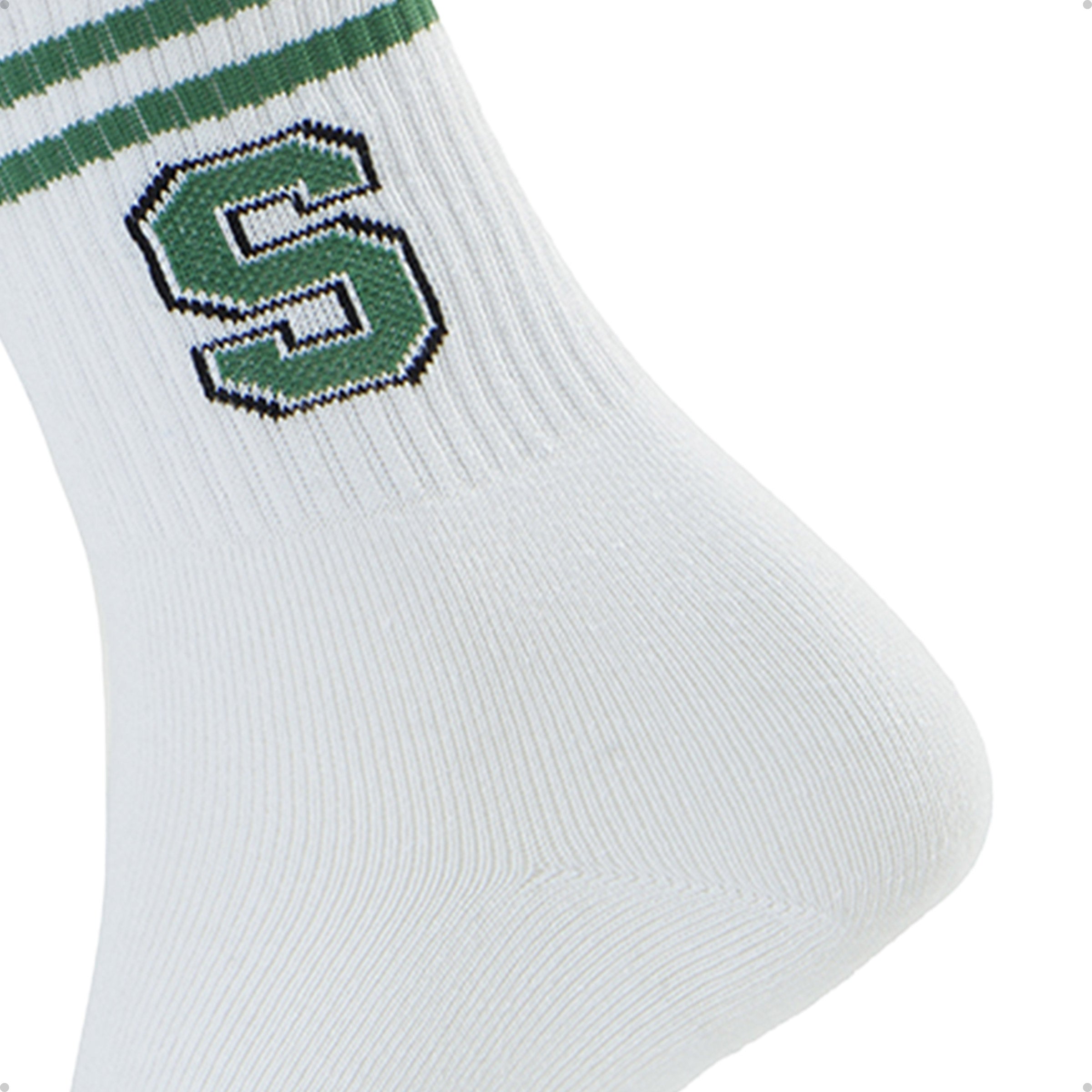 Meia Divertida Estampada Oddo Cano Longo Branca Número 5