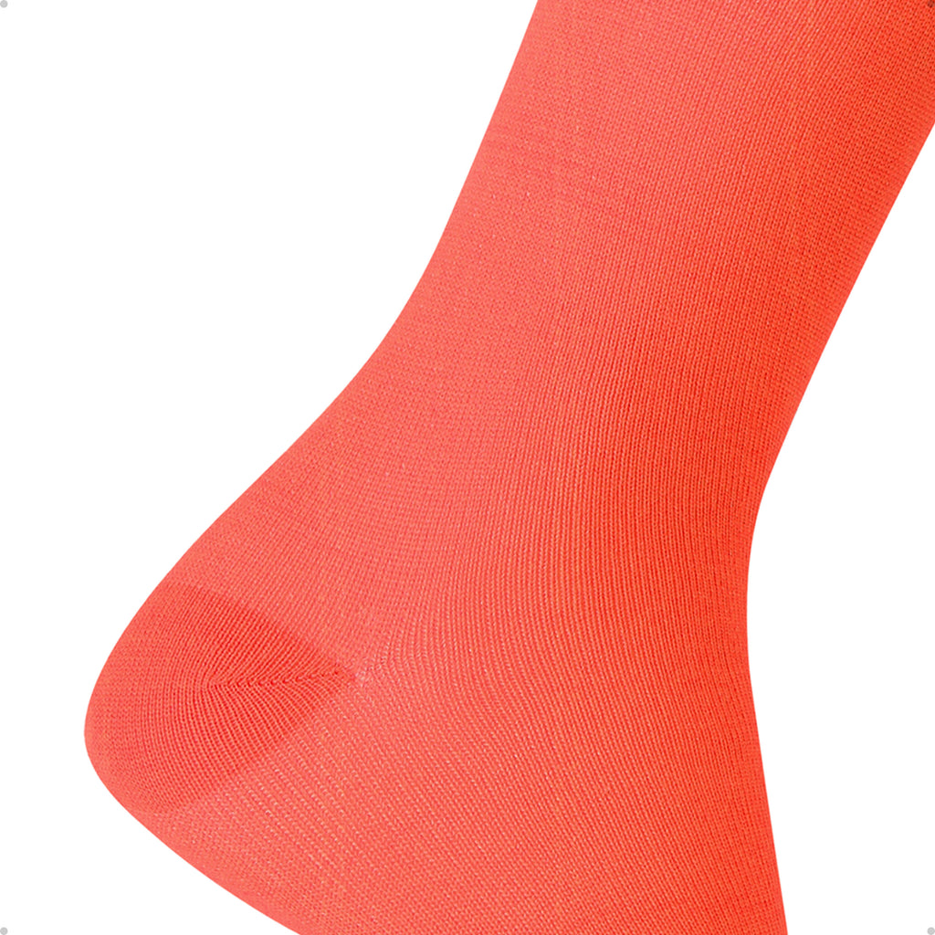 Meia Divertida Estampada Oddo Cano Longo Laranja Neon