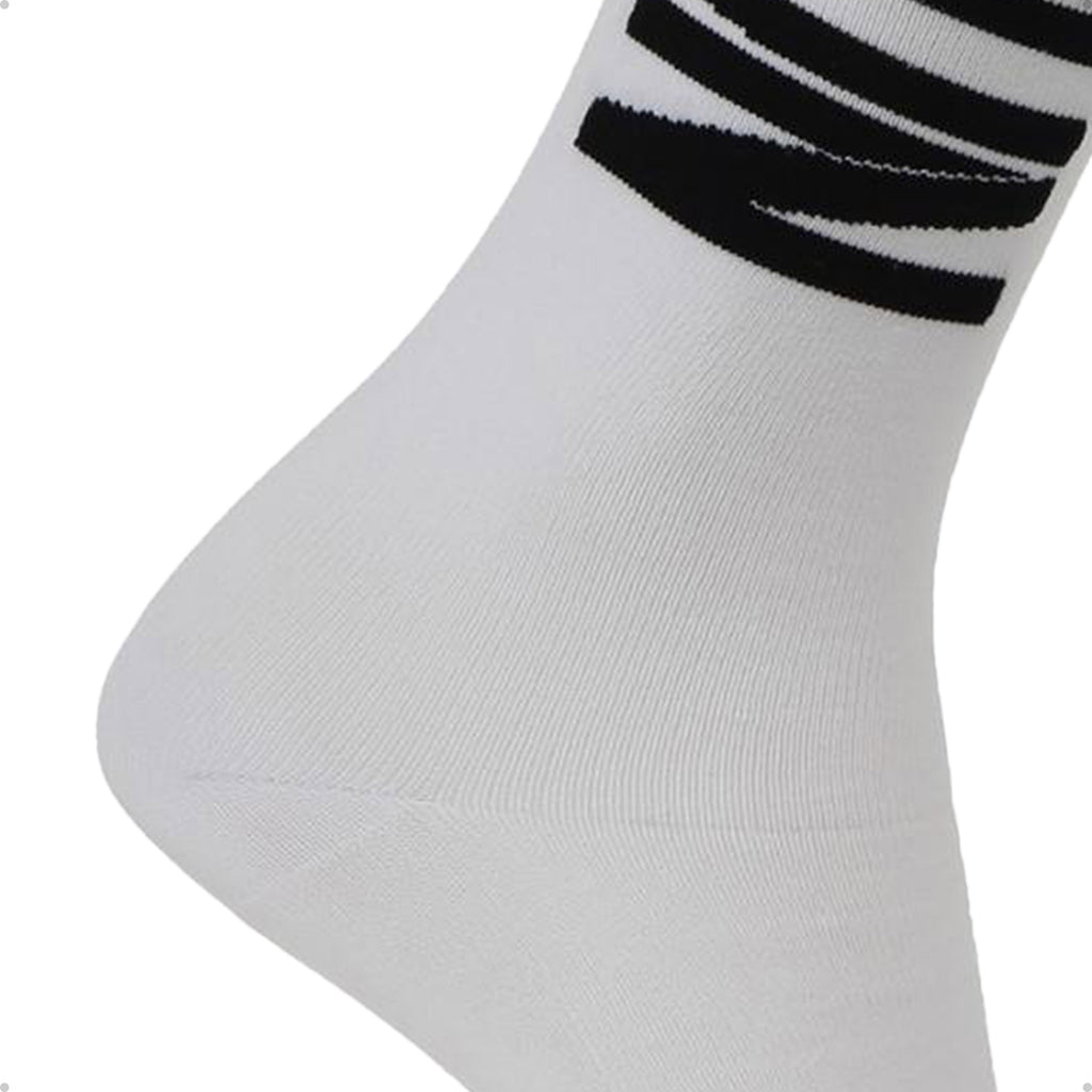 Meia Divertida Estampada Oddo Cano Longo Branca Run