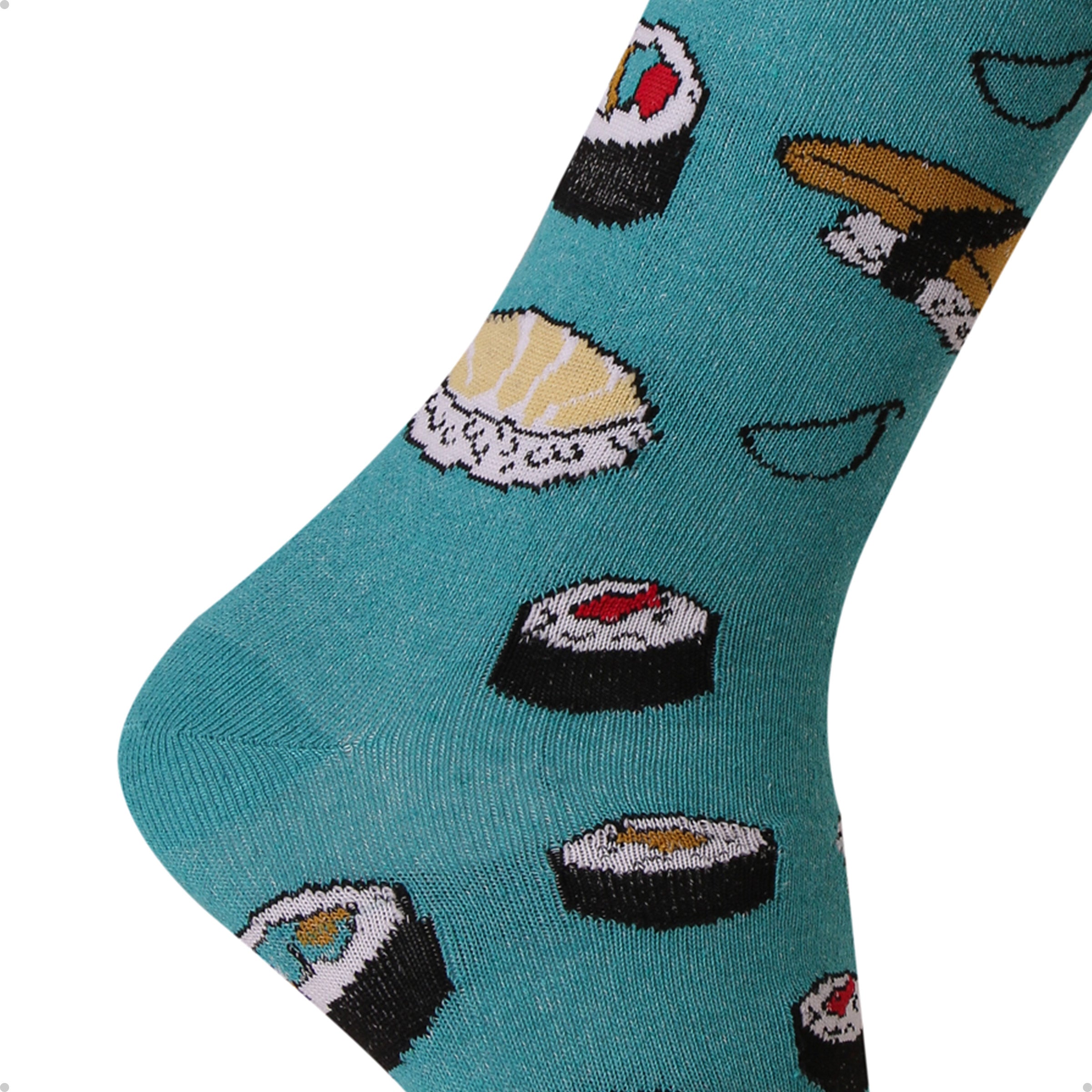 Meias Divertida Oddo Cano Longo Verde Sushi