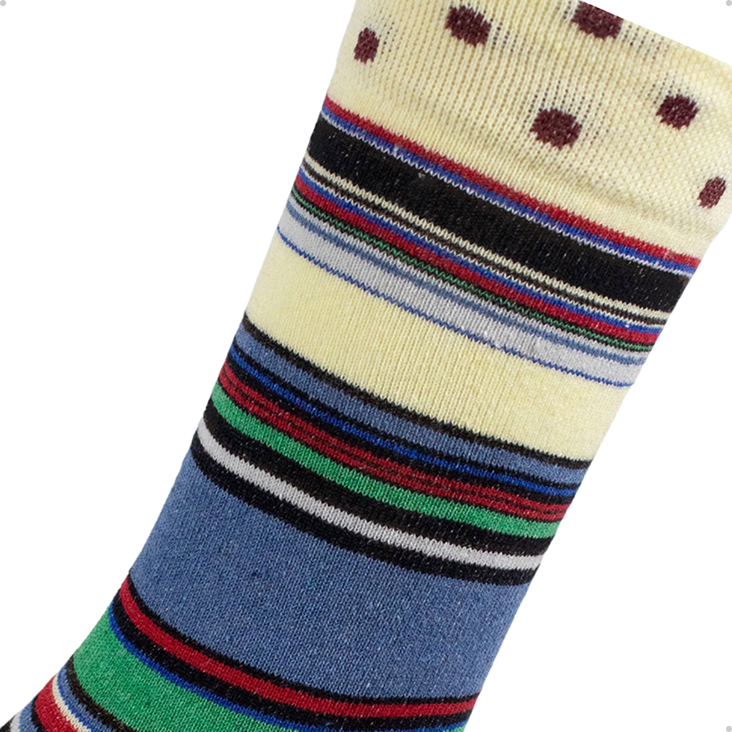 Meia Divertida Estampada Oddo Cano Longo Listras Coloridas Claras