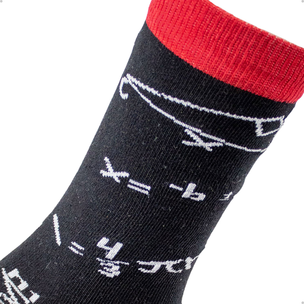 Meia Divertida Estampada Oddo Cano Longo Equação Matemática