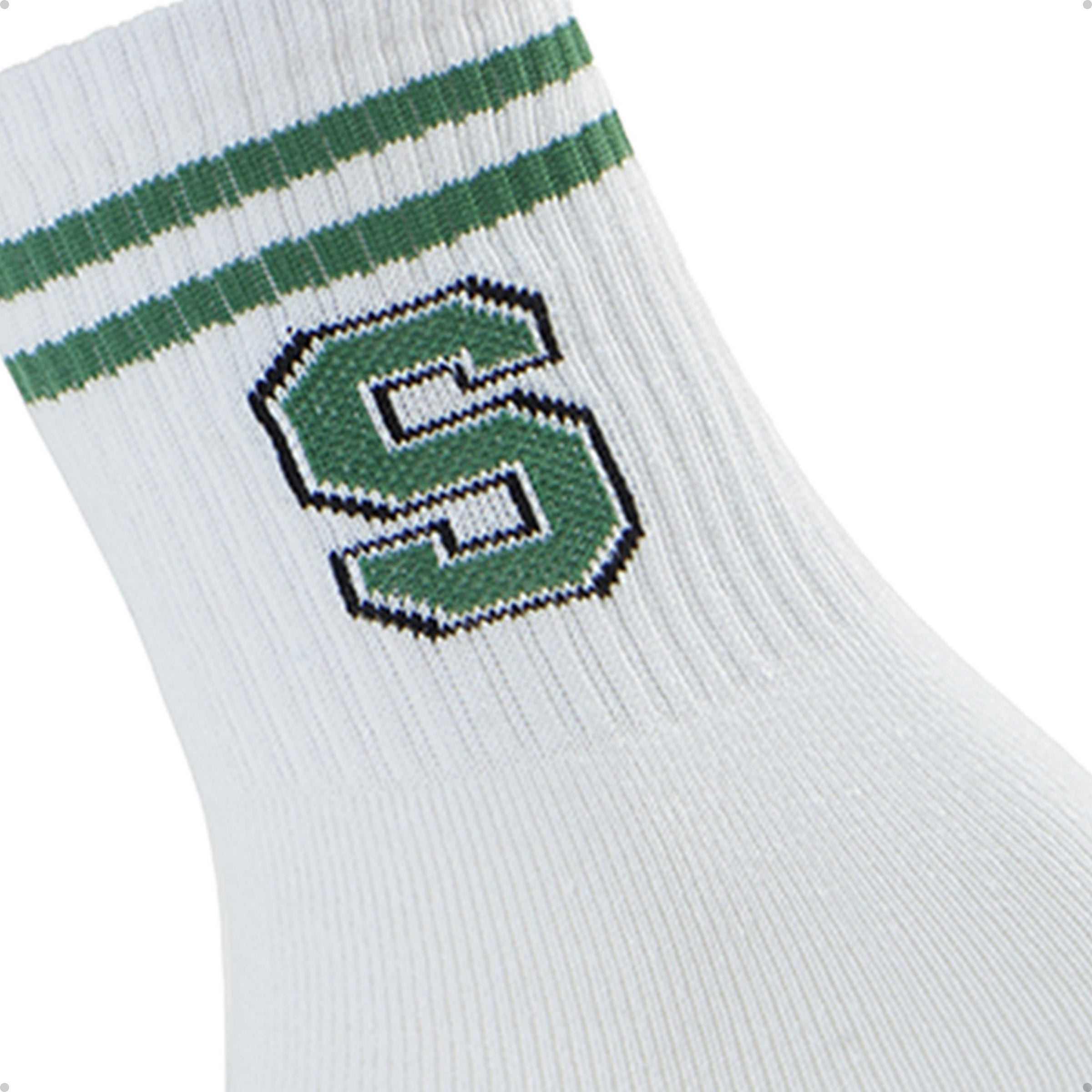 Meia Divertida Estampada Oddo Cano Longo Branca Número 5