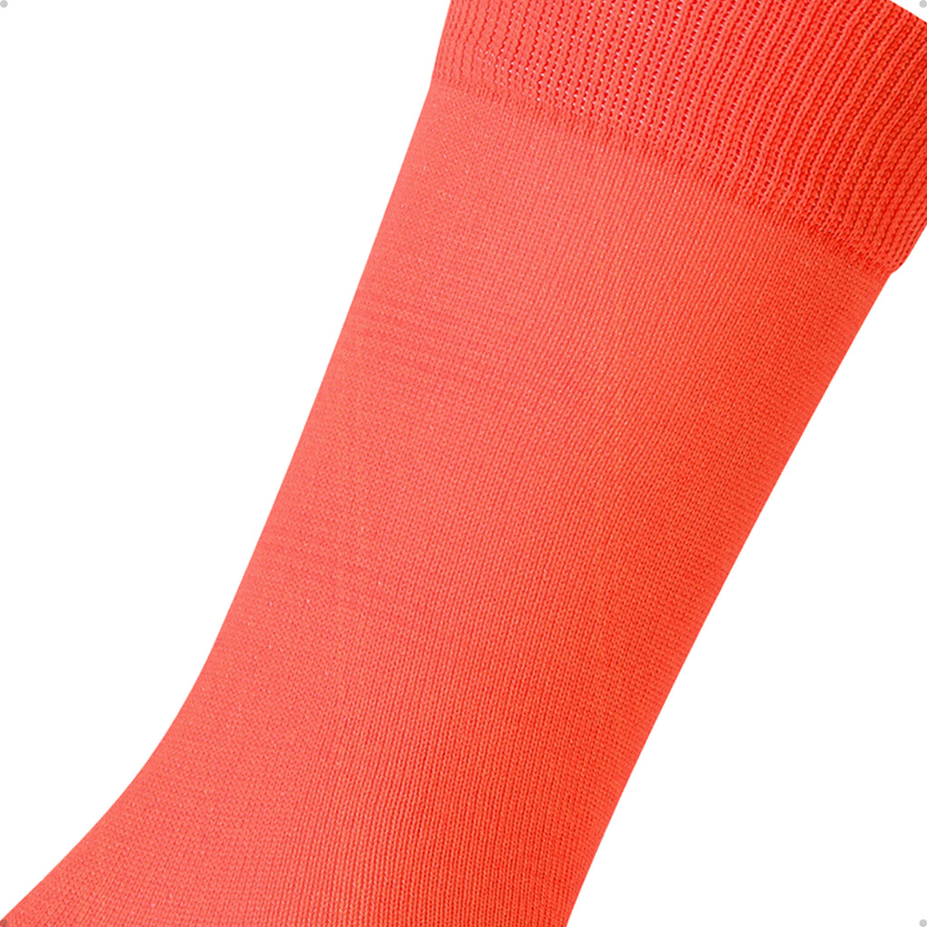 Meia Divertida Estampada Oddo Cano Longo Laranja Neon