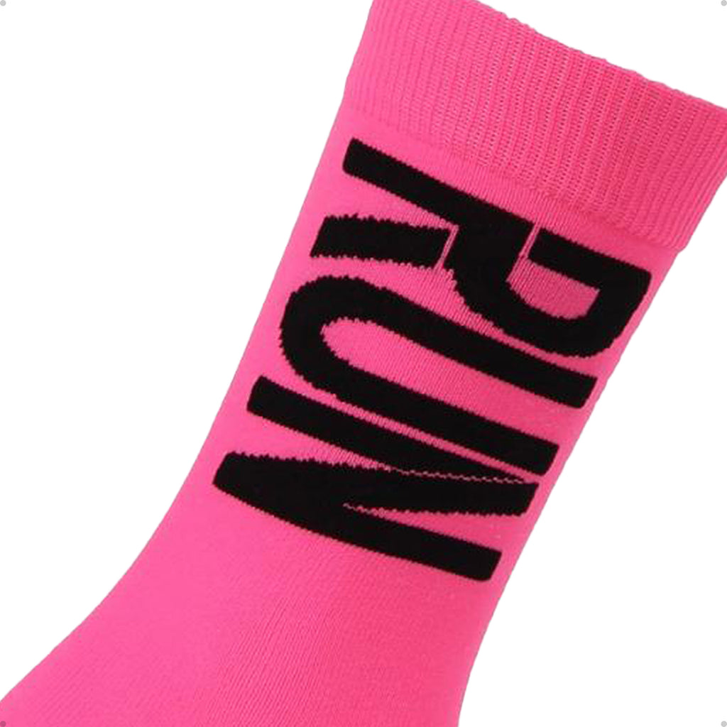 Meia Divertida Estampada Oddo Cano Longo Rosa Run